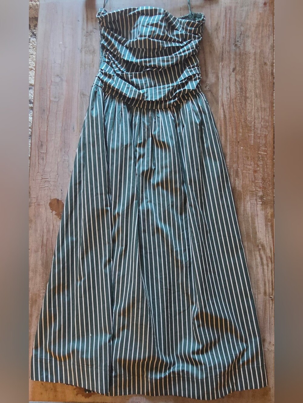 Pinch Teal and White Striped Midi Dress